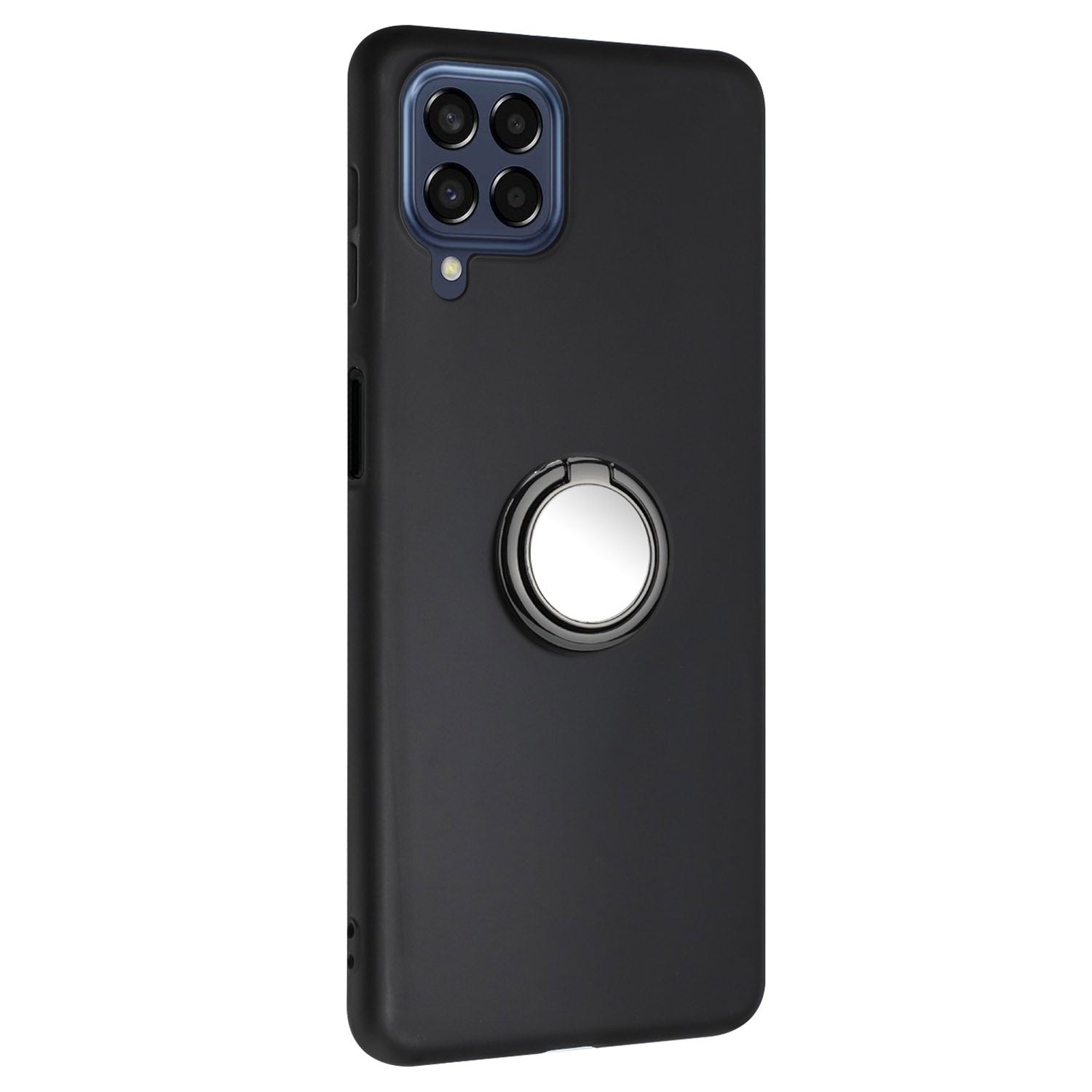 Matte Phone Case for Samsung Galaxy A12 / M12 Fall-proof TPU Back Cover with Ring Kickstand Matte Phone Case for Samsung Galaxy A12 / M12 Fall-proof TPU Back Cover with Ring Kickstand